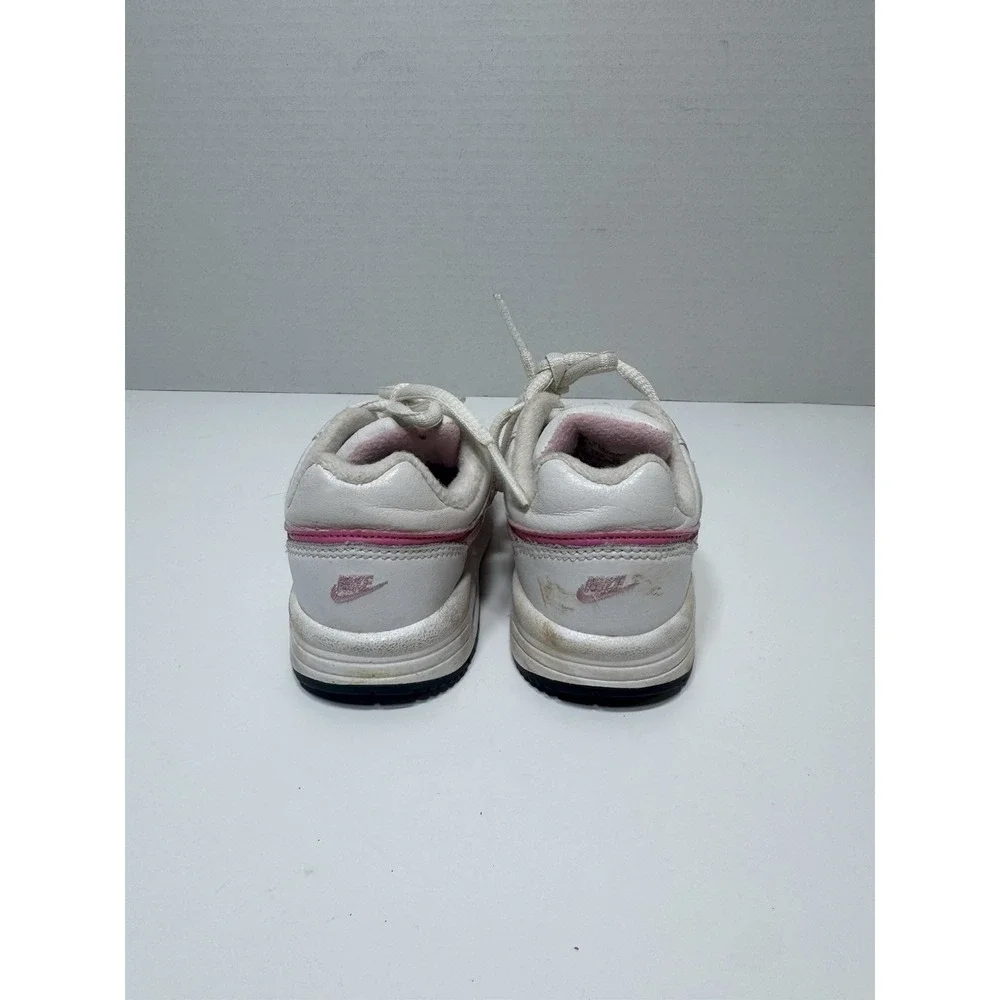 Nike Air Max 90 Shoes Youth Size 4C Pink White FZ3557-100 Mesh Lace‎ Up Sneakers